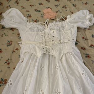 Lacemad crochet eyelet corset spring dress